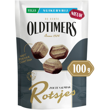 Oldtimers Zoute Salmiak Rotsjes 100 g