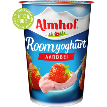Almhof Roomyoghurt Aardbei 500 g