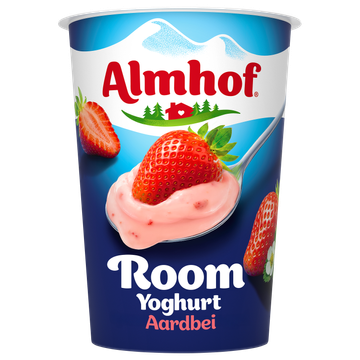 Almhof Roomyoghurt Aardbei 500 g