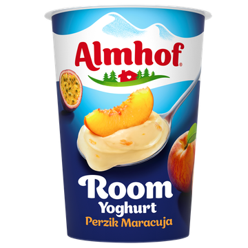 Almhof Roomyoghurt Perzik Maracuja 500 g