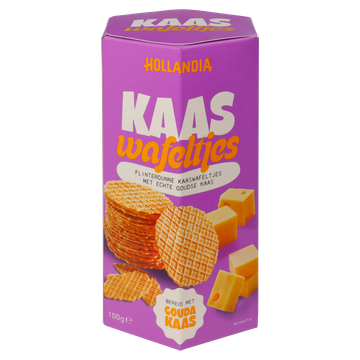 Hollandia Kaas Wafeltjes Bereid met Gouda Kaas 100 g