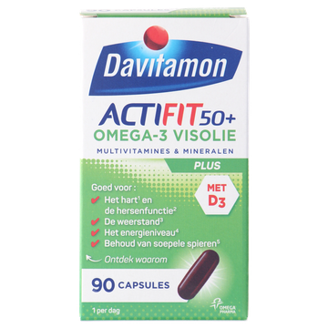 Davitamon Actifit 50+ Omega-3 visolie capsules, 90 stuks