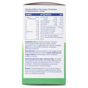 Davitamon Actifit 50+ Omega-3 visolie capsules, 90 stuks