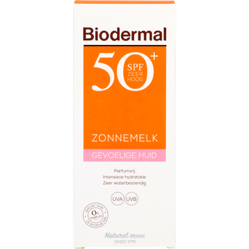 Biodermal Zonnemelk Gevoelige Huid SPF 50 Hoog 200 ML