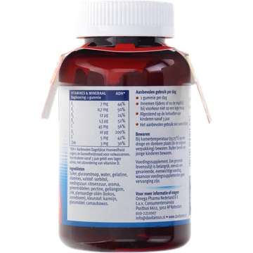 Davitamon Junior 3-12 jaar aardbei (voedingssupplement gummies), 60 stuks 