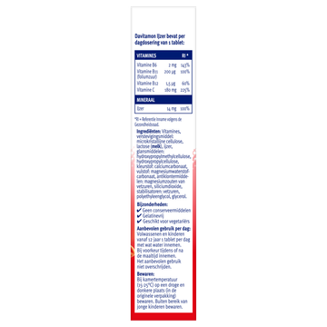 Davitamon IJzer met Vitamine C en B12 33 Tabletten