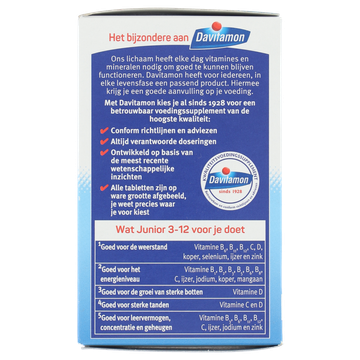 Davitamon Voedingssupplement Junior Multifruit Kauwtabletten 120 Stuks