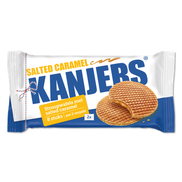 Kanjers Salted Caramel Stroopwafels 8 Stuks 320 g