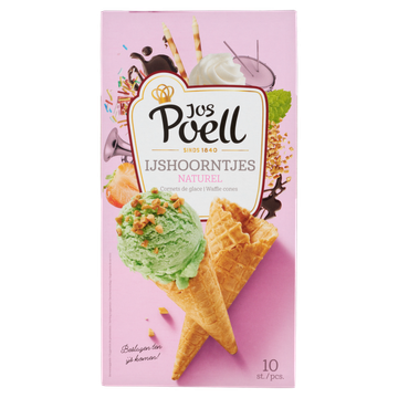 Jos Poell IJshoorntjes Naturel 10 Stuks 125 g
