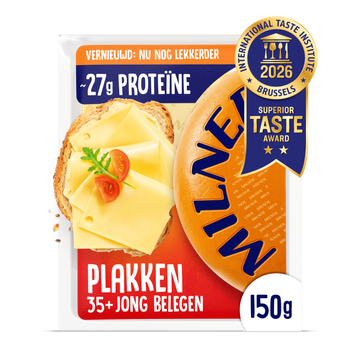 Milner Jong Belegen 35+ Kaas Plakken 150g