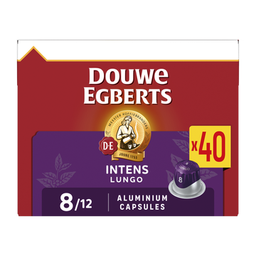 Douwe Egberts Lungo Intens Koffiecups Familiepak 40 Stuks