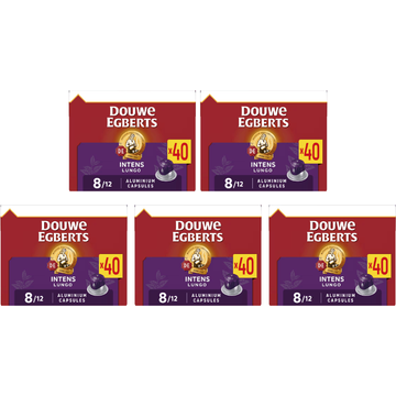 Douwe Egberts Lungo Intens Koffiecups Familiepak - 5 x 40 Stuks