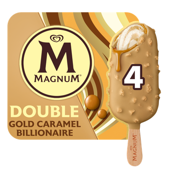 Magnum IJs Double Gold Caramel Billionaire 4 stuks 4 x 85ml 