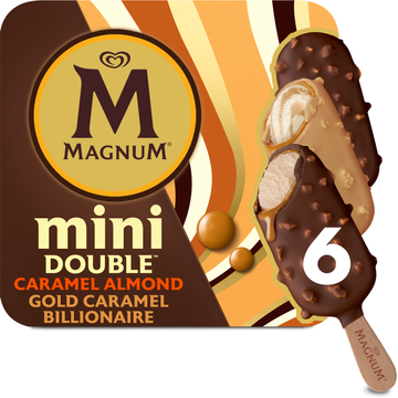 Magnum Mini IJs Double Caramel & Almond Billionaire 6 stuks 6 x 55ml