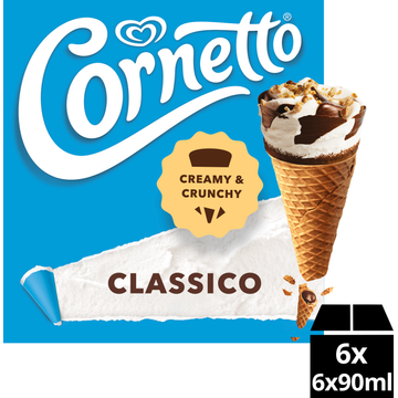 Ola IJs Cornetto Classico 6 Stuks 6 x 90ml