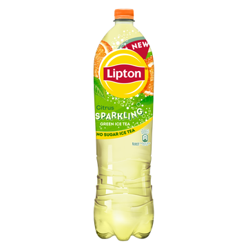 Lipton Ice Tea Sparkling Green Citrus No Sugar 1,5 L