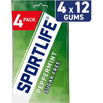 Sportlife Peppermint Suikervrije kauwgom 4 x 18 g