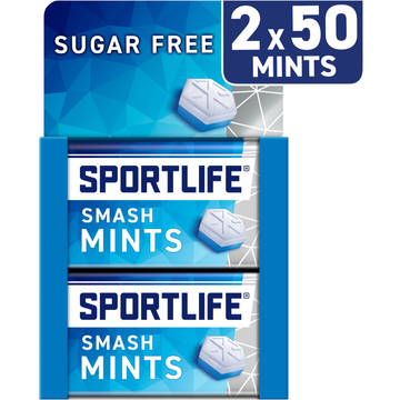 Sportlife Smashmint Mints Suikervrij 2x35g