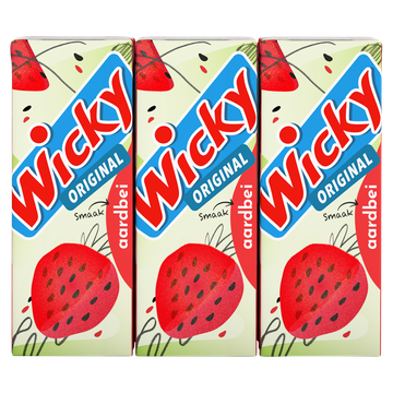 Wicky Original Smaak Aardbei 200 ml