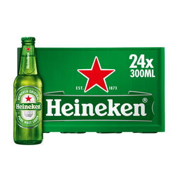 Heineken Premium Pilsener Bier Fles Krat 24 x 300ml