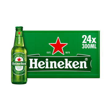 Heineken Premium Pilsener Bier Fles Krat 24 x 300ml