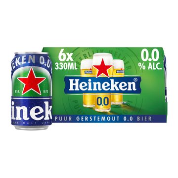 Heineken Premium Pilsener 0.0 Bier Blik 6 x 330ml