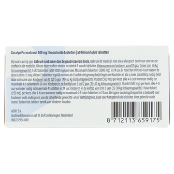 Curalyn Paracetamol FOH 500mg, 50 Tabletten