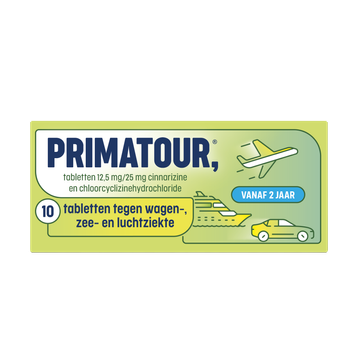 Primatour Middelen tegen Reisziekte 10 Tabletten