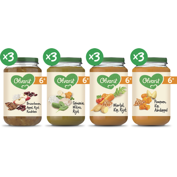 Olvarit 6+ Maanden Variatiemenu Maaltijd Versie 1 12 x 200g
