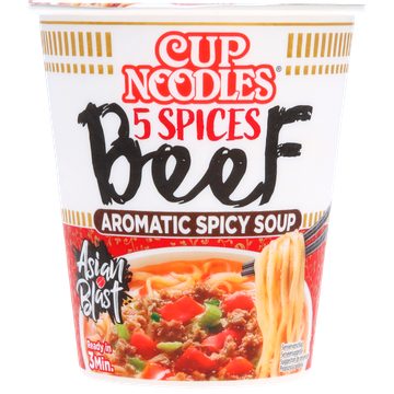 Nissin Cup Noodles 5 Spices Beef Aromatic Spicy Soup 64 g