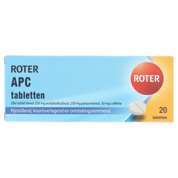 Roter APC tabletten pijnstillers, 20 stuks