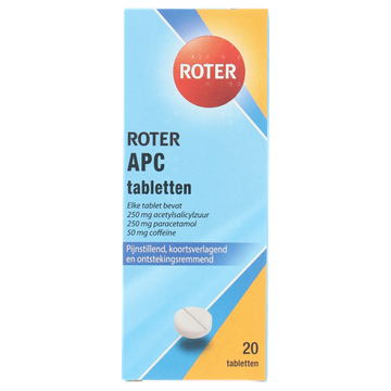 Roter APC tabletten pijnstillers, 20 stuks