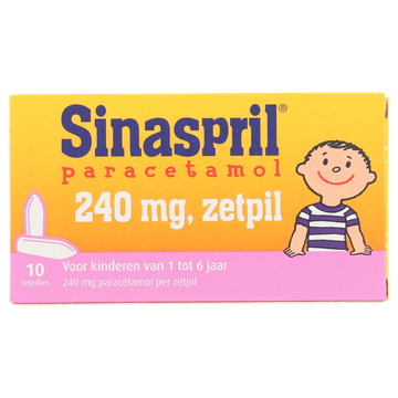 Sinaspril Paracetamol 240mg zetpil 10 stuks