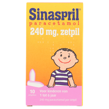 Sinaspril Paracetamol 240mg zetpil 10 stuks