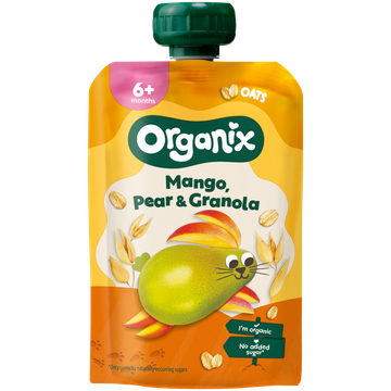 Organix Knijpfruit Mango, peer & granola 6x 6mnd