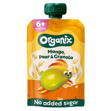 Organix Knijpfruit Mango, peer & granola 6x 6mnd