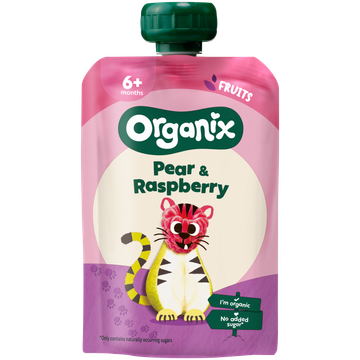 Organix Bio Pear & Raspberry 6+ Months 100 g