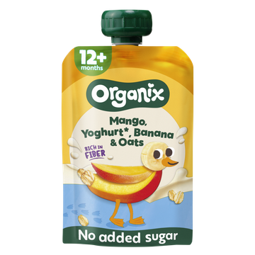 Organix Knijpfruit Mango, Yoghurt, Banaan & Haver