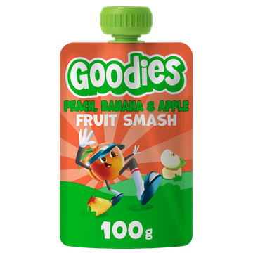 Goodies Knijpfruit Smoothie Perzik, Banaan & Appel 100 g