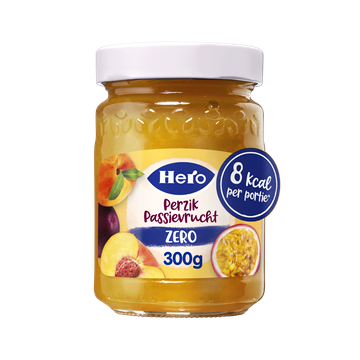 Hero Jam Perzik Passievrucht Zero 300g