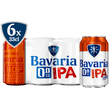 Bavaria - 0.0% IPA Alcoholvrij - Blik - 330ML