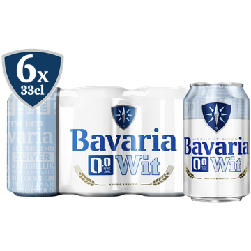 Bavaria 0.0% Alc. Vol. Witbier Blikken 6 x 330 ml