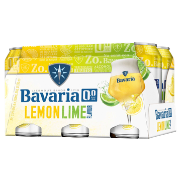 Bavaria 0.0% Alc. Vol. Lemon Lime Flavour Bier Blikken 6 x 330 ml
