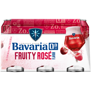 Bavaria 0.0% Alc. Vol. Fruity Rosé Flavour 6 x 330 ml 