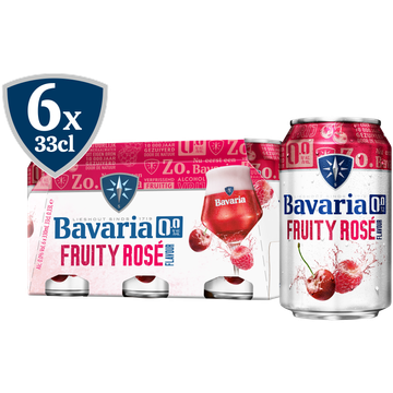 Bavaria 0.0% Alc. Vol. Fruity Rosé Flavour 6 x 330 ml 