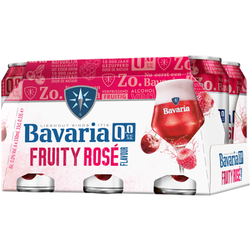 Bavaria 0.0% Alc. Vol. Fruity Rosé Flavour 6 x 330 ml 