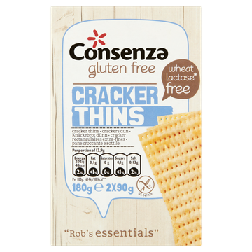 Consenza Crackers Dun Gluten Free 2 x 90g