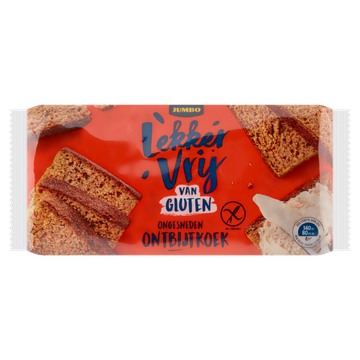 Jumbo Lekker Vrij van Gluten Ongesneden Ontbijtkoek 300 g