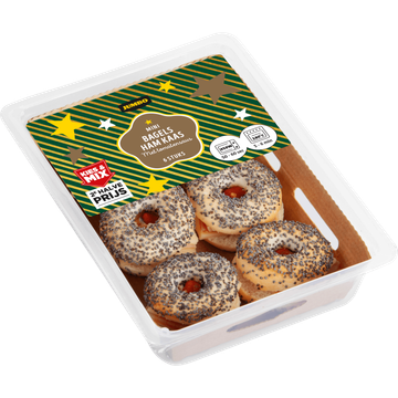 Jumbo Mini Bagels Ham Kaas met Tomatensaus 6 Stuks