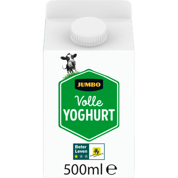 Jumbo Volle Yoghurt met Beter Leven Keurmerk 500ML